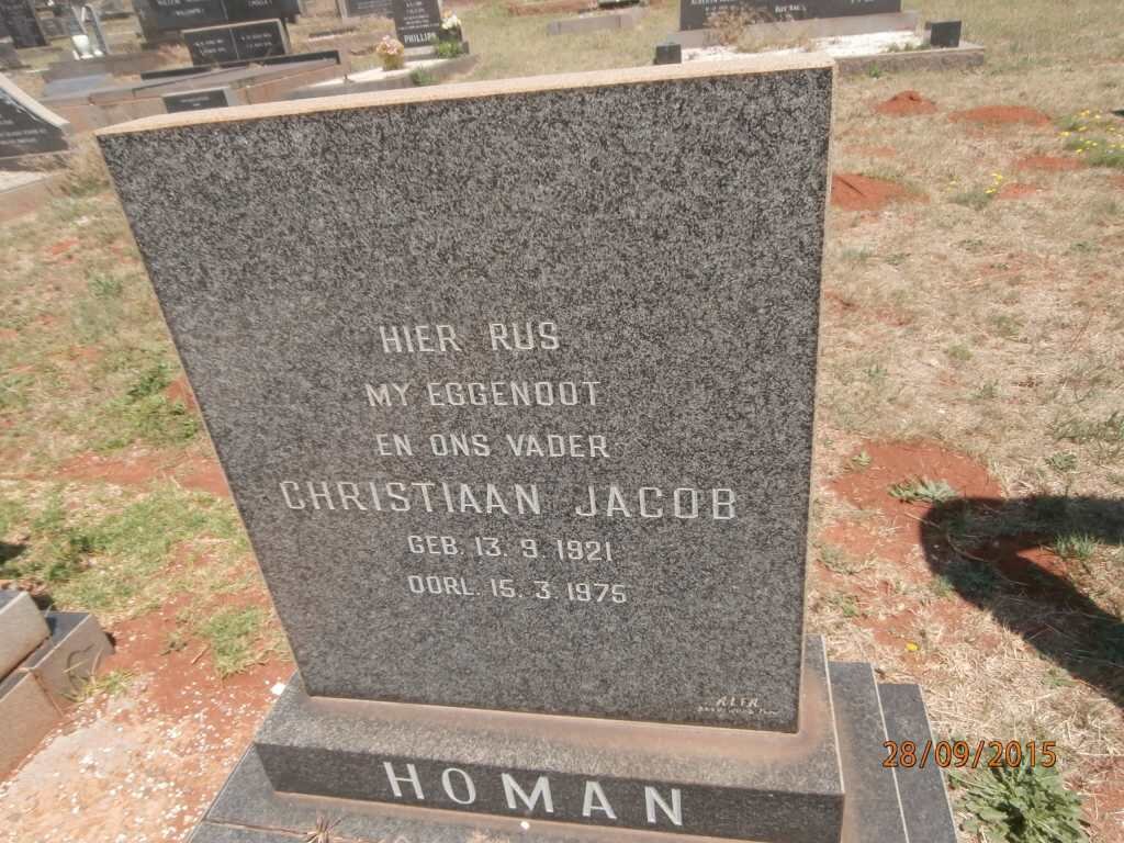 HOMAN Christiaan Jacob 1921-1975