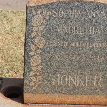 JONKER Sophia Anna Magretha 1894-1969