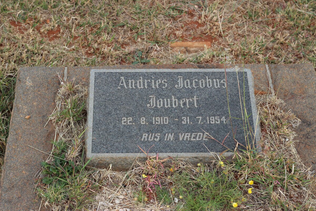 JOUBERT Andries Jacobus 1910-1954