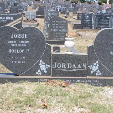JORDAAN Roelof P. 1922-1981 &amp; Anna C.D. 1931-1991