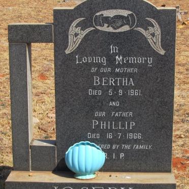 JOSEPH Phillip -1966 &amp; Bertha -1961