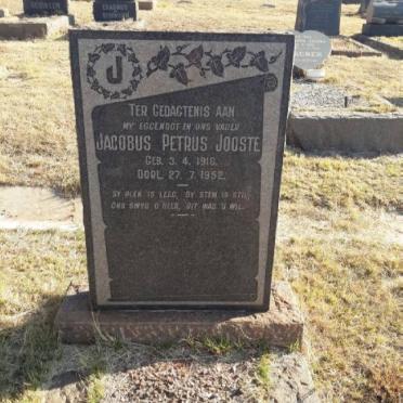 JOOSTE Jacobus Petrus 1916-1952