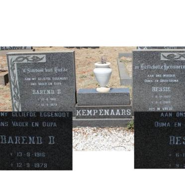 KEMPENAARS Barend D. 1916-1978 &amp; Bessie 1923-2009