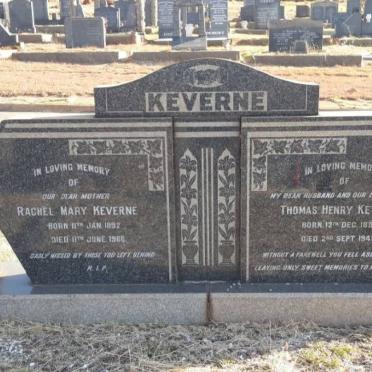 KEVERNE Thomas Henry 1891-1949 &amp; Rachel Mary 1892-1986