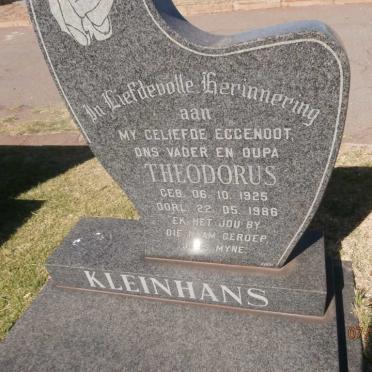 KLEINHANS Theodorus 1925-1986