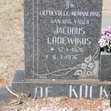 KOCK Jacobus Lodewikus, de 1920-1976