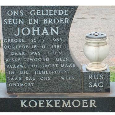 KOEKEMOER Johan 1963-1981