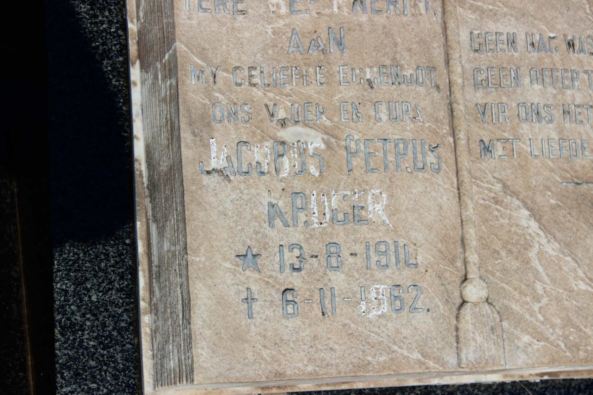 KRUGER Jacobus Petrus 1910-1962