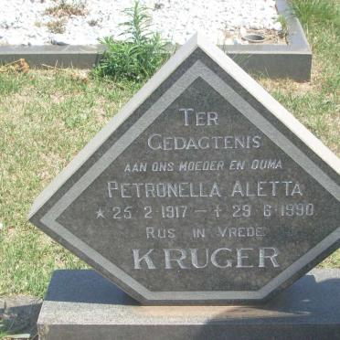 KRUGER Petronella Aletta 1917-1990