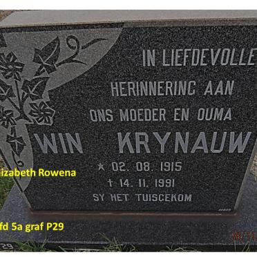 KRYNAUW Elizabeth Rowena 1915-1991