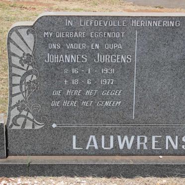 LAUWRENS Johannes Jurgens 1931-1977