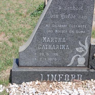 LINFORD Martha Catharina 1916-1970