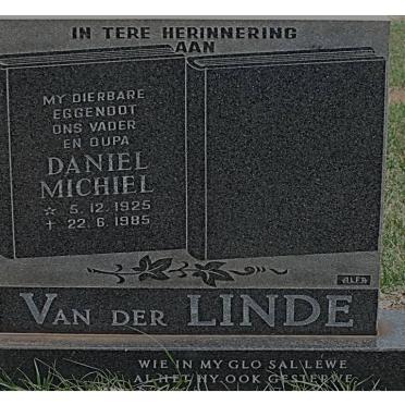 LINDE Daniel Michiel, van der 1925-1985