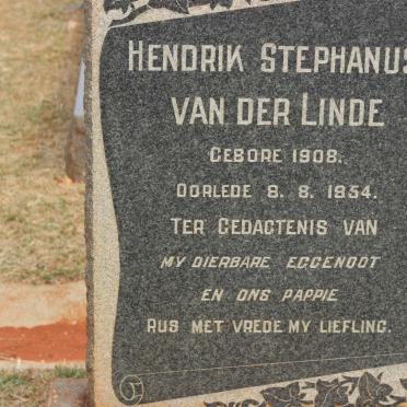 LINDE Hendrik Stephanus, van der 1908-1954