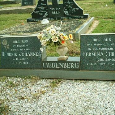 LIEBENBERG Hendrik Johannes 1897-1973 &amp; Hermina Christina JAMES 1907-1990