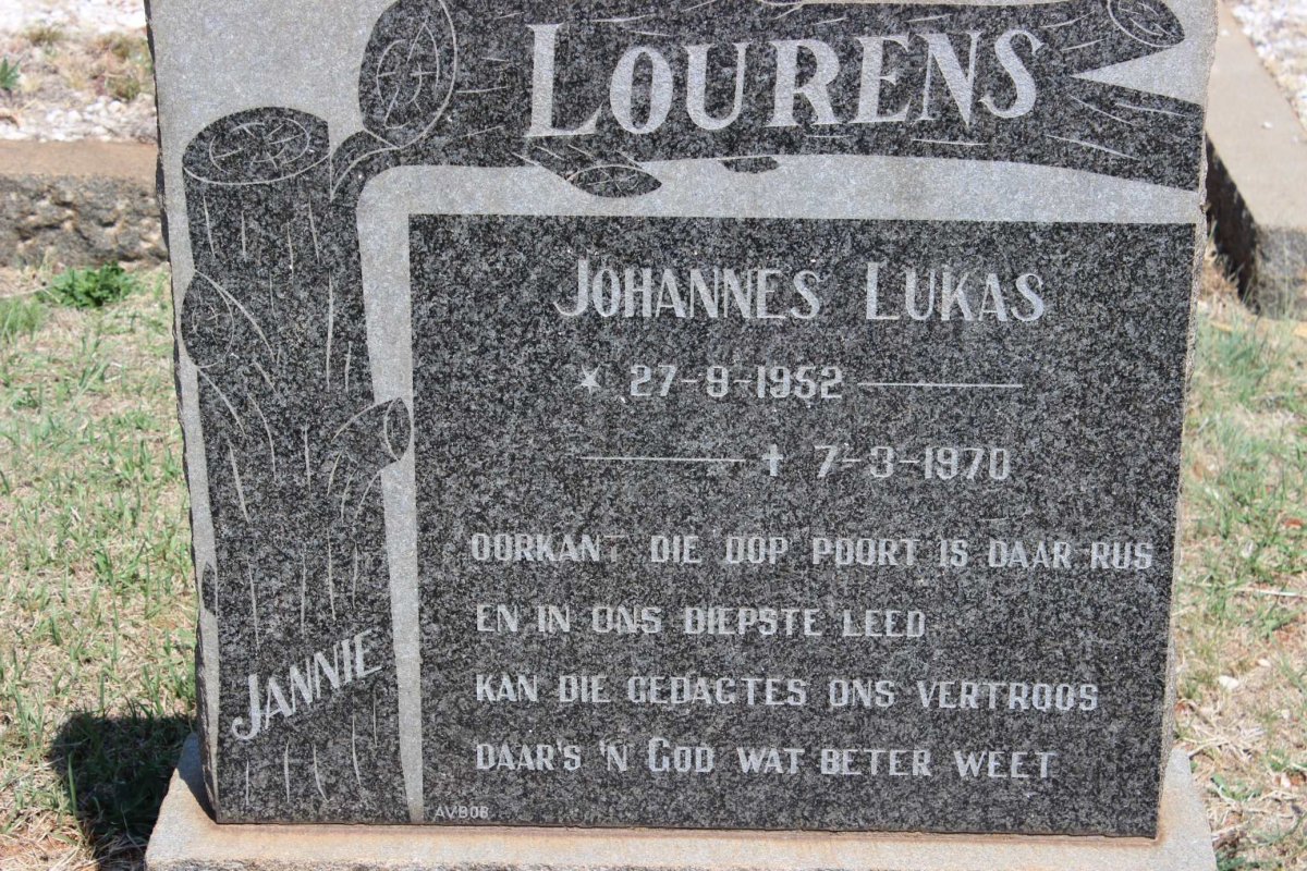 LOURENS Johannes Lukas 1952-1970