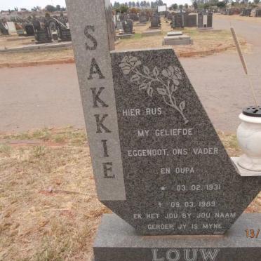 LOUW Sakkie 1931-1989