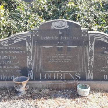 LOURENS Willem Hendrik 1885-1976 &amp; Christina Petronella 1893-1969