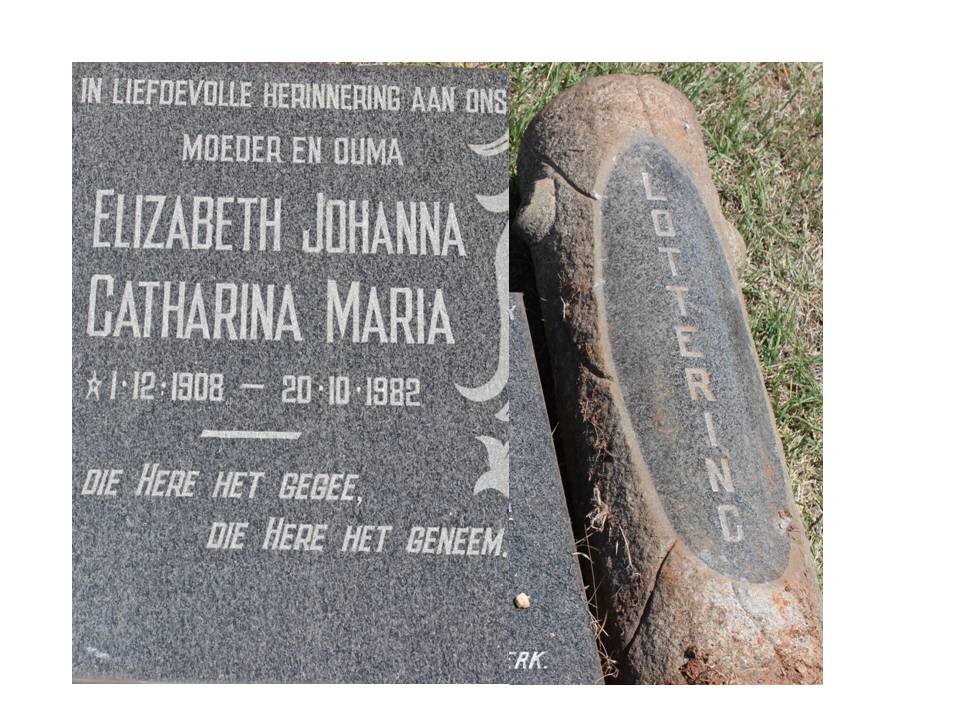 LOTTERING Elizabeth Johanna Catharina Maria 1908-1982