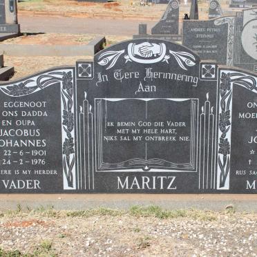 MARITZ Jacobus Johannes 1901-1976 &amp; Jacoba Johanna 1911-1979