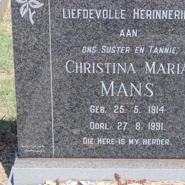 MANS Christina Maria 1914-1991
