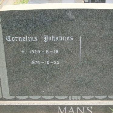 MANS Cornelius Johannes 1929-1974