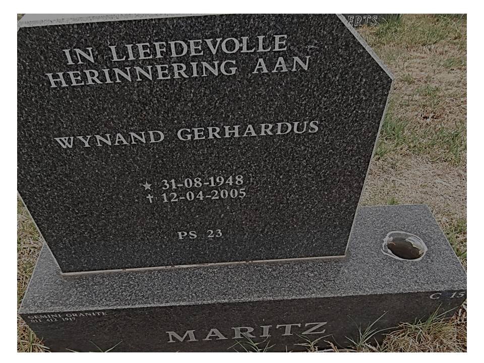 MARITZ Wynand Gerhardus 1948-2005