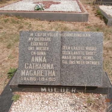 MULDER Anna Catharina Magaretha 1915-1975