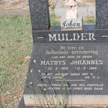 MULDER Mathys Johannes 1955-1964
