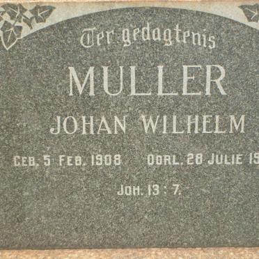 MULLER Johan Wilhelm 1908-1957