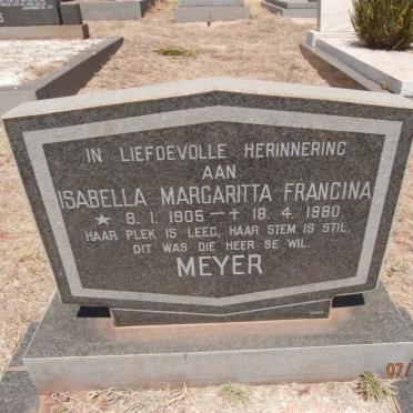 MEYER Isabella Margaritta Francina 1905-1980