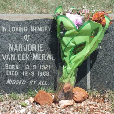 MERWE Marjorie, van der 1921-1968