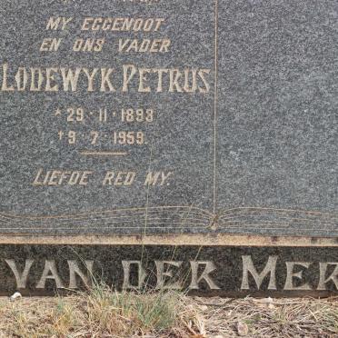 MERWE Lodewyk Petrus, van der 1893-1959