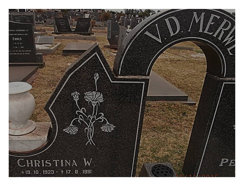 MERWE Christina W., v.d. 1923-1991