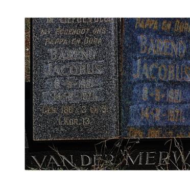 MERWE Barend Jacobus, van der 1921-1971