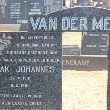 MERWE Izak Johannes, van der 1931-1981