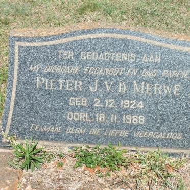 MERWE Pieter J., v.d. 1924-1968