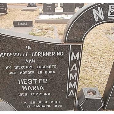 NEL Hester Maria nee FERREIRA 1939-1992
