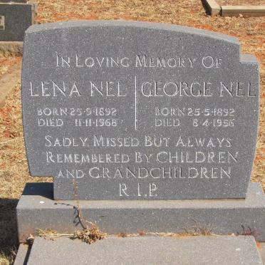 NEL George 1892-1956 &amp; Lena 1892-1968