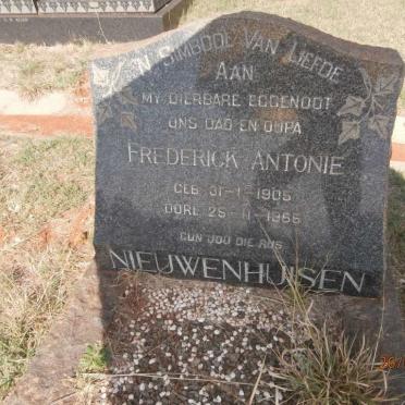 NIEUWENHUISEN Frederick Antonie 1905-1966