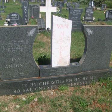 NIEKERK Jan Antonie, van 1946-2000