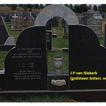 NIEKERK J.P., van 1938-1986