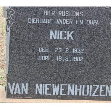 NIEWENHUIZEN Nick, van 1922-1982