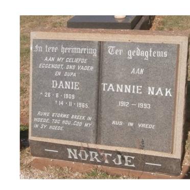 NORTJE Danie 1909-1965 &amp; Nak 1912-1993