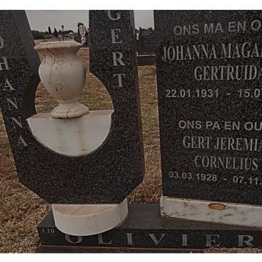 OLIVIER Gert Jeremias Cornelius 1928-1999 &amp; Johanna Magaretha Gertruida 1931-1999