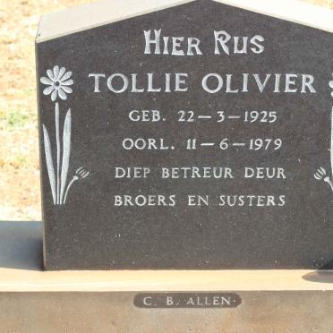 OLIVIER Tollie 1925-1979