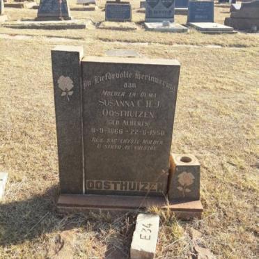 OOSTHUIZEN Susanna C.H.J. nee ALBERTS 1866-1950