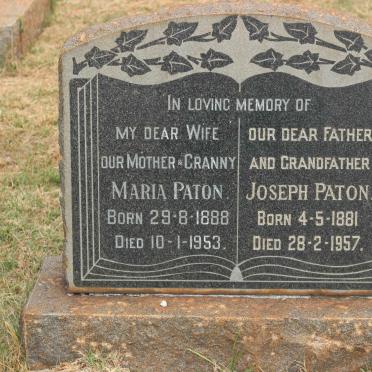 PATON Joseph 1881-1957 &amp; Maria 1888-1953