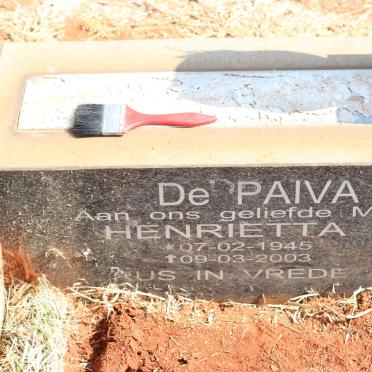 PAIVA Henrietta, de 1945-2003