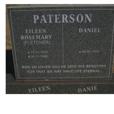 PATERSON Daniel 1928- &amp; Eileen Rosemary FLETCHER 1932-1998